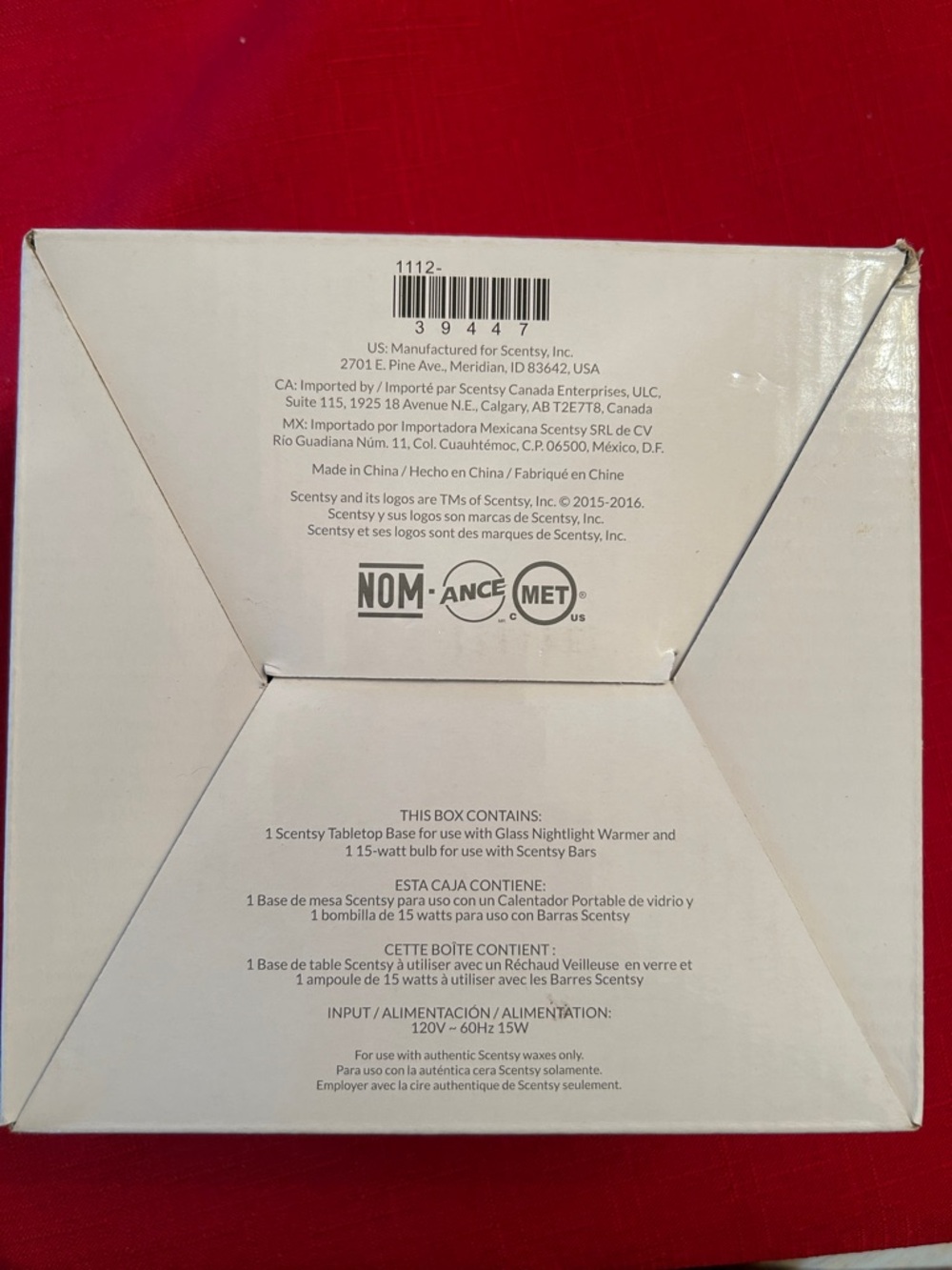 Scentsy Tabletop Base Box for glass nightlight new - Picture 4 of 4